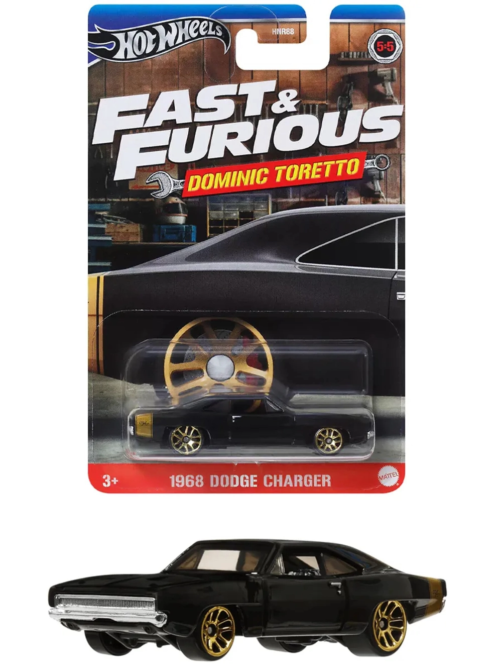 Машинка Хот Вилс 1968 Dodge Charger HNR88 HRW50