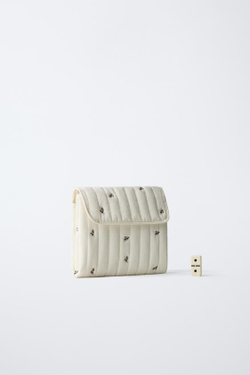 ZARA ПЕЛЕНАЛЬНЫЙ КОВРИК ДЛЯ МАМ С ЦВЕТОЧНЫМ ПРИНТОМ, ЭКРЮ