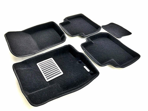 Коврики салона для PEUGEOT 4007 / MITSUBISHI Outlander XL/3 (2006-2015-)/Citroen C-Crosser Euromat 3D Lux черные. Арт. EM3D-003609