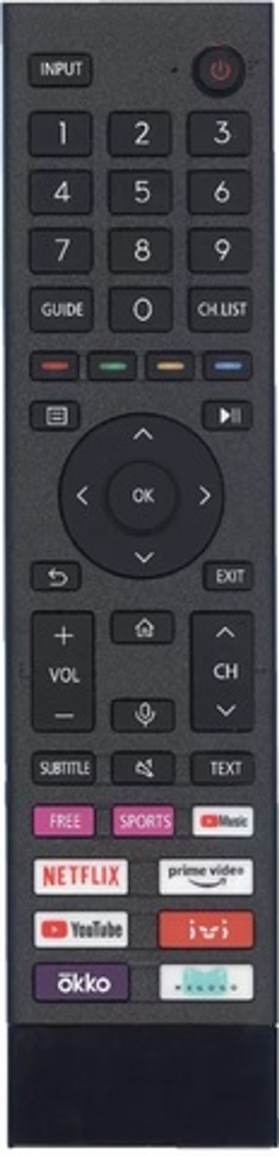 Голосовой пульт ERF3E80H для телевизоров HISENSE / ХАЙСЕНС / ХИСЕНС / Для ANDROID TV / Google Assistant