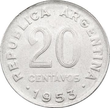 20 песо 1953 Аргентина