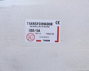 Разборный трансформатор тока SACE TA80R 300/5 кл. 0,5 ; 2VA; окно 80 x 50 mm. кабель: Ø 50 mm