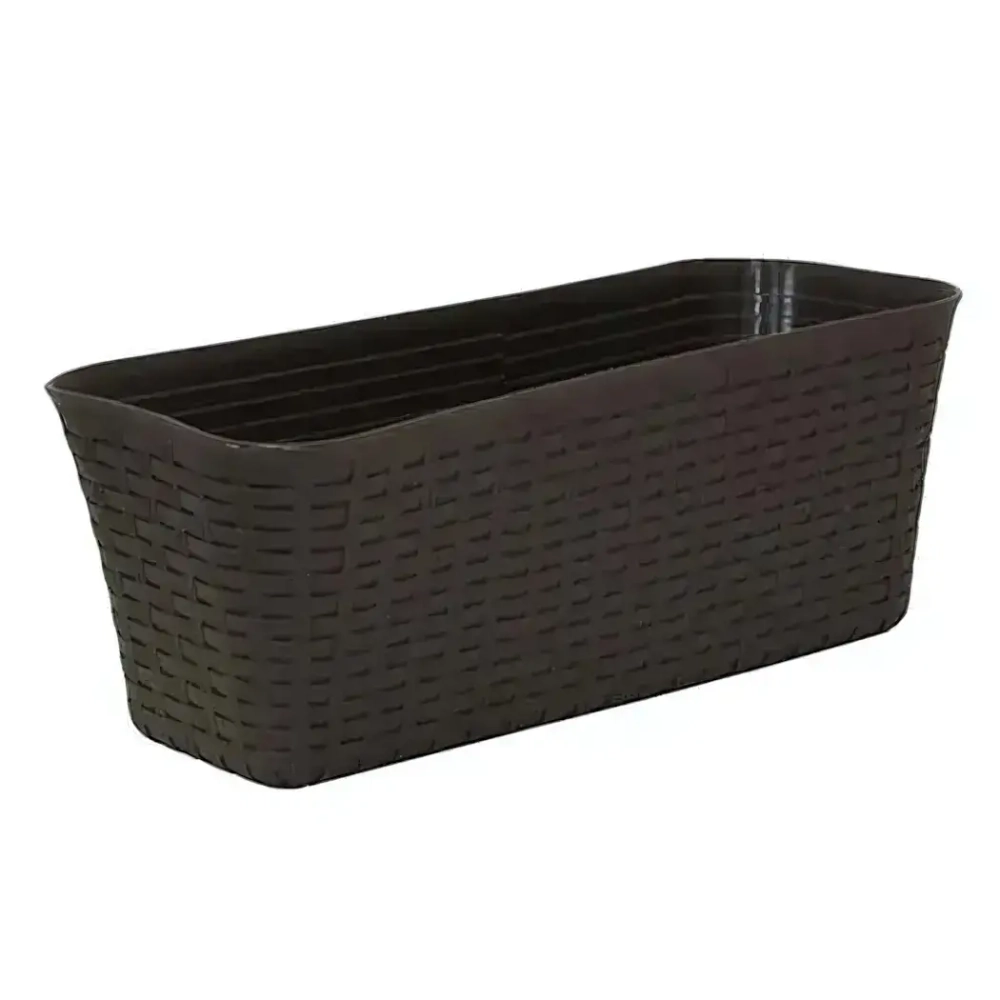 Балконный ящик РОТАНГ 400 коричневый ротанг 0,16,385х0,18м