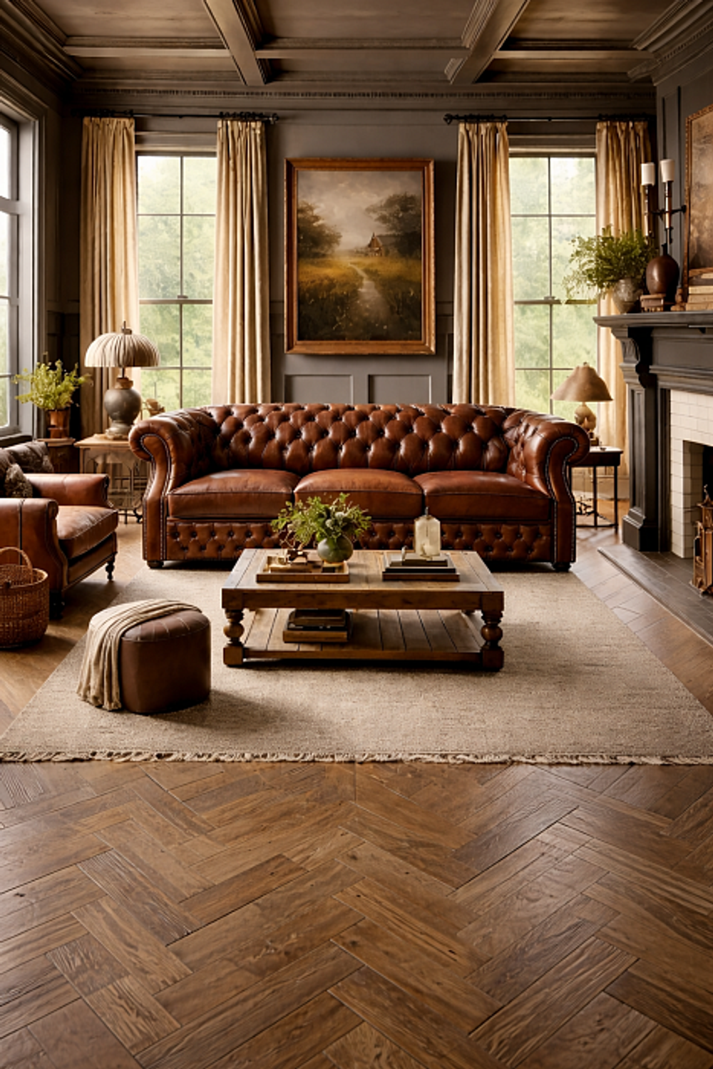 Диван для кабинета "Бостон Мадрас" с раскладным механизмом