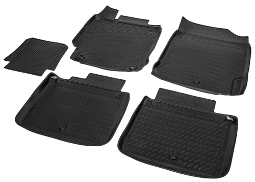 Коврики в салон автомобиля Rival для Toyota Camry XV50 рестайлинг седан 2014-2018, полиуретан, с крепежом, 5 частей, 15701002