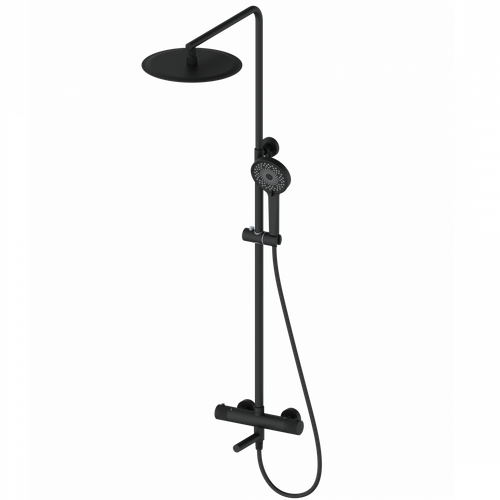 Душевая система с термостатом WONZON & WOGHAND, Черный матовый (WW-88739902-MB)