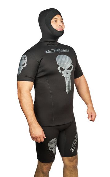 Майка Epsealon Skull с шлемом и короткими рукавами 2.5 мм