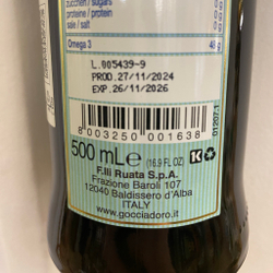 Льняное масло Goccia D'oro 500 мл Италия