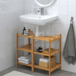 Угловая полка под умывальник  - RÅGRUND / BJÖRKÅN/  RАGRUND / BJОRKАN IKEA/  РАГРУНД/БЬЕРКАН ИКЕА, 58х45х19 см, бежевый