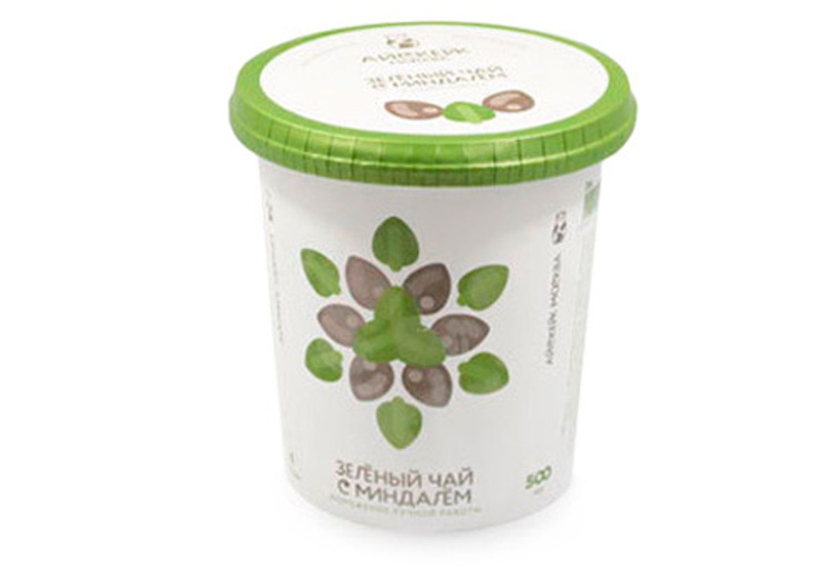 Мороженое "Зеленый чай с миндалем", 500мл