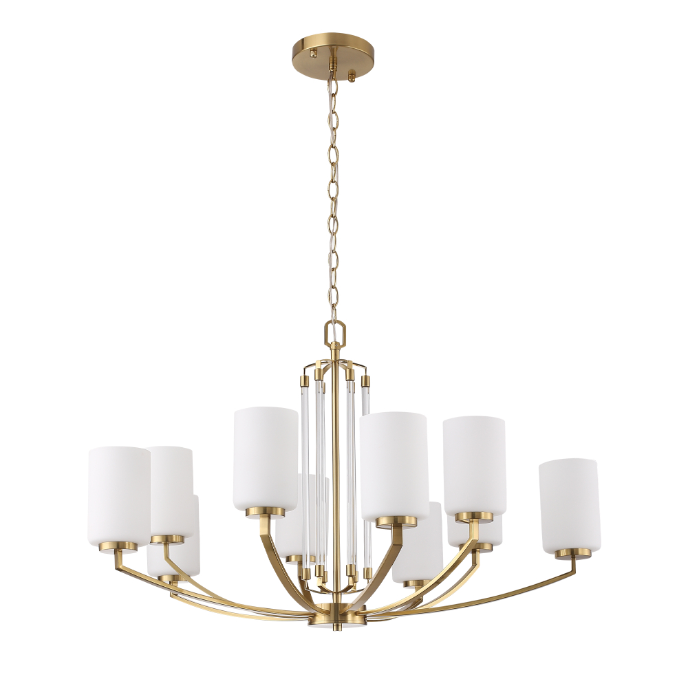 SL1403.303.10 Люстра подвесная ST-Luce Латунь/Прозрачный E27*10 40W ОПАЛ