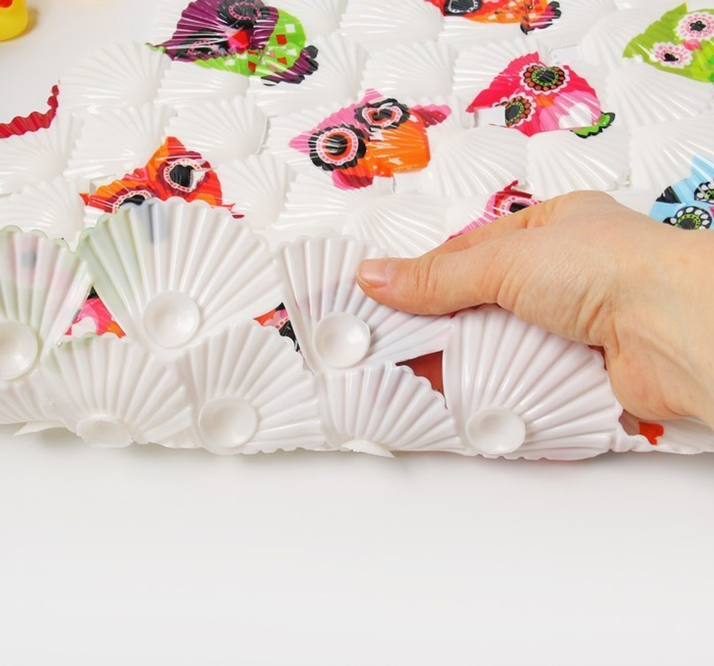 Коврик для ванны 68 × 38 см "Совушки" 3904367