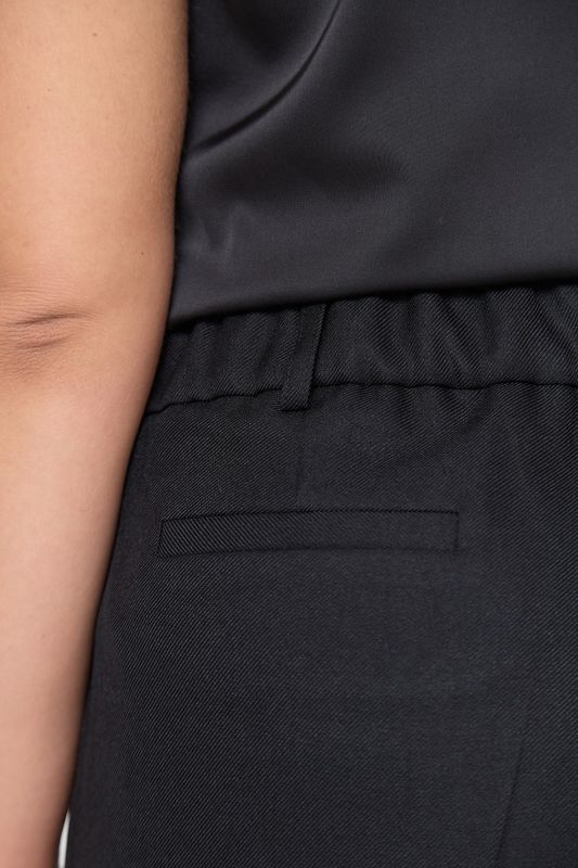 Брюки классические прямые с шерстью, черный