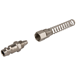 OPT-720PPS Штуцер быстроразъемного соединения пневматического с пружинкой, резьба 1/4"
