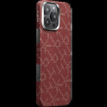 Чехол Pitaka для iPhone 16 Pro Max Monogram PTK Tactile Woven, Красно-золотой (KI1602PTKP)
