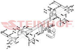 Фаркоп Steinhof M-144 для Mercedes S-Class w221 2005-2013(паспорт и сертификат в комплекте)(без электрики)