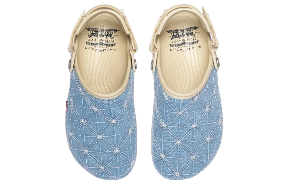 Levis/Levi's x Crocs All-Terrain Clog non-slip wear-resistant Baotou slippers men and women the same denim blue