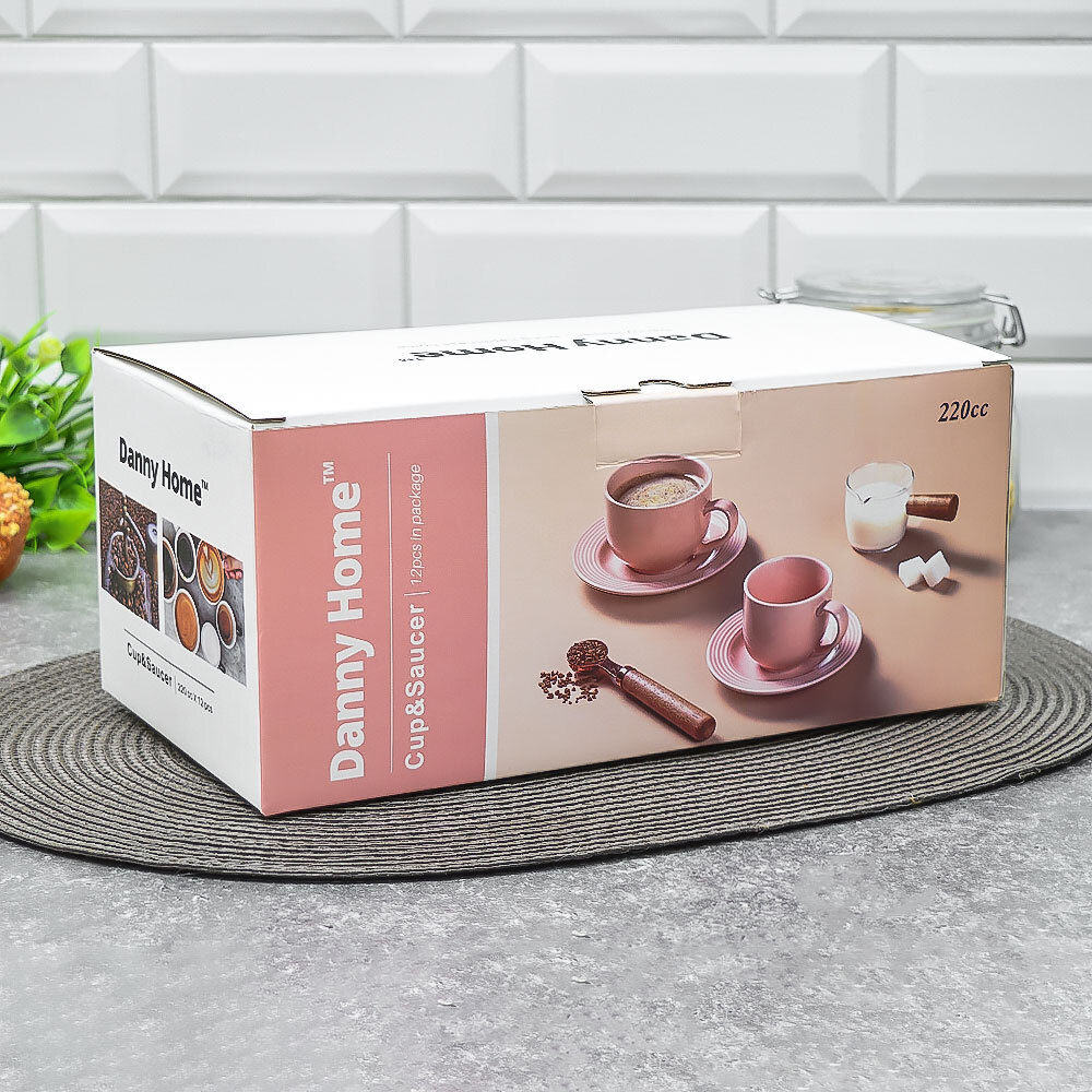 Чайный набор 12 предметов 200мл "Бежевый"