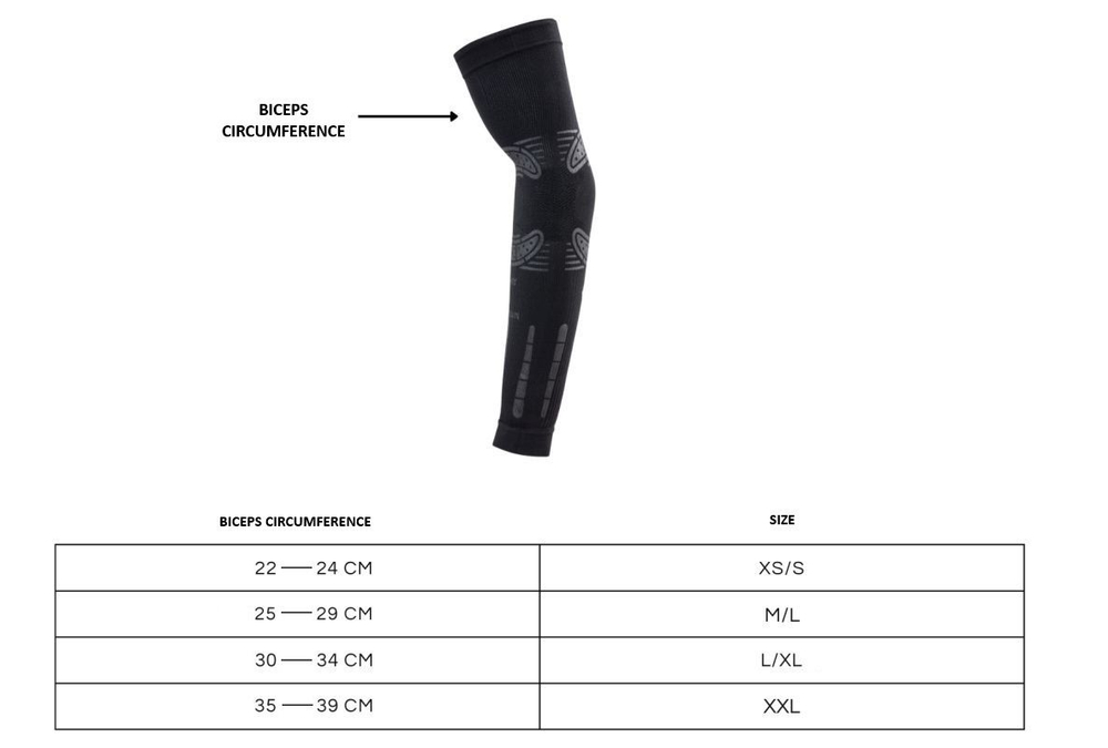 Compression sleeve Floky No Strain Evolution Arm Sleeve 1P - black