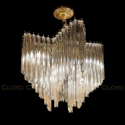 Люстра Cloyd NIBELUNG C8 / Ø60 см - золото - прозрач. стекло (арт.10753)