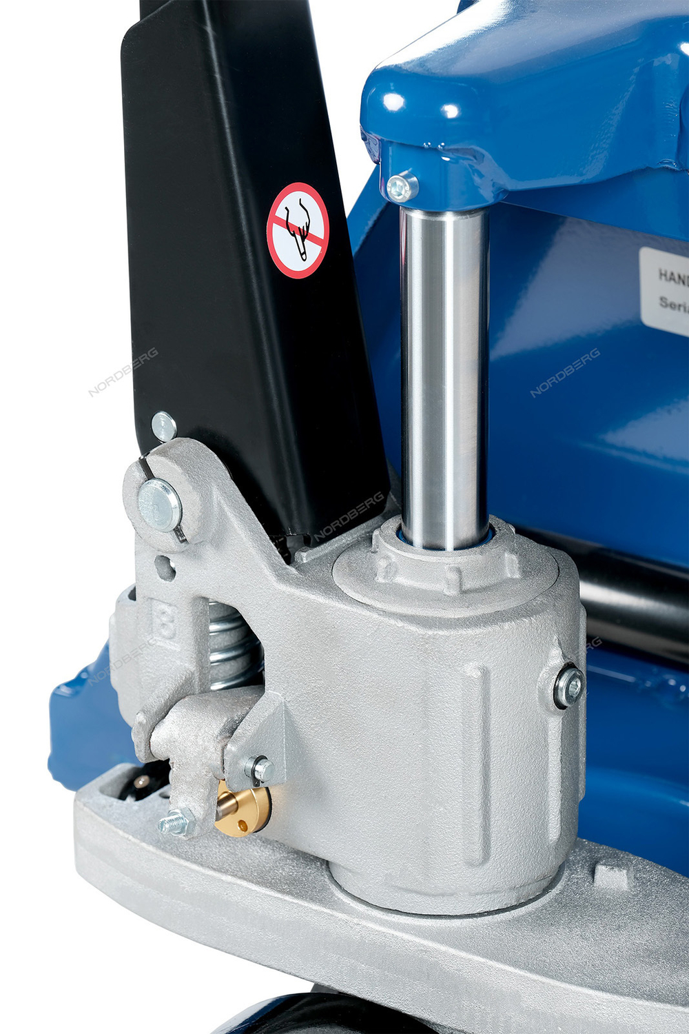 NORDBERG (N3901-25) Тележка (рохля) складская гидравлическая 2.5 т, усиленная, с полиуретановыми колесами