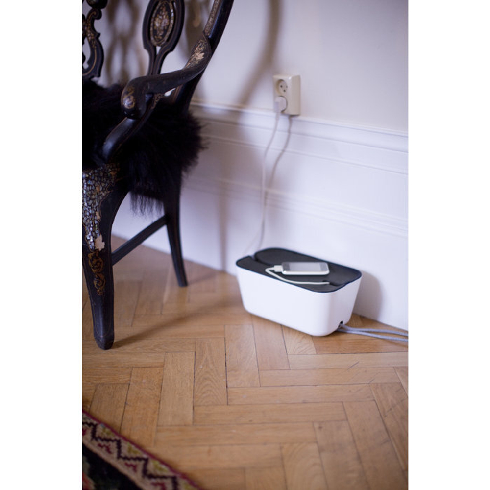 Органайзер для проводов hideaway   средний белый-серый