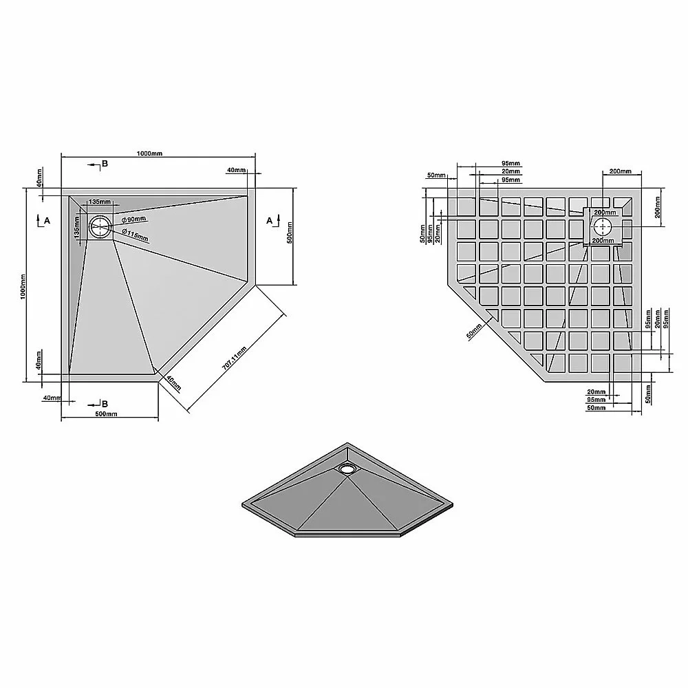 Душевой поддон Vincea VST-4SP1010W 100x100 белый матовый