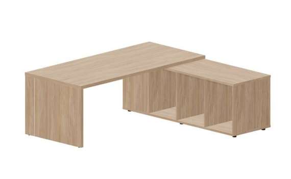 Стол на опорной сервисной тумбе (правый) 200(+0/15/30)х180х73.5см