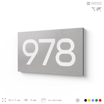 Номер на дверь 978, табличка на дверь для офиса, квартиры, кабинета, аудитории, склада, серая 120х70 мм, Айдентика Технолоджи