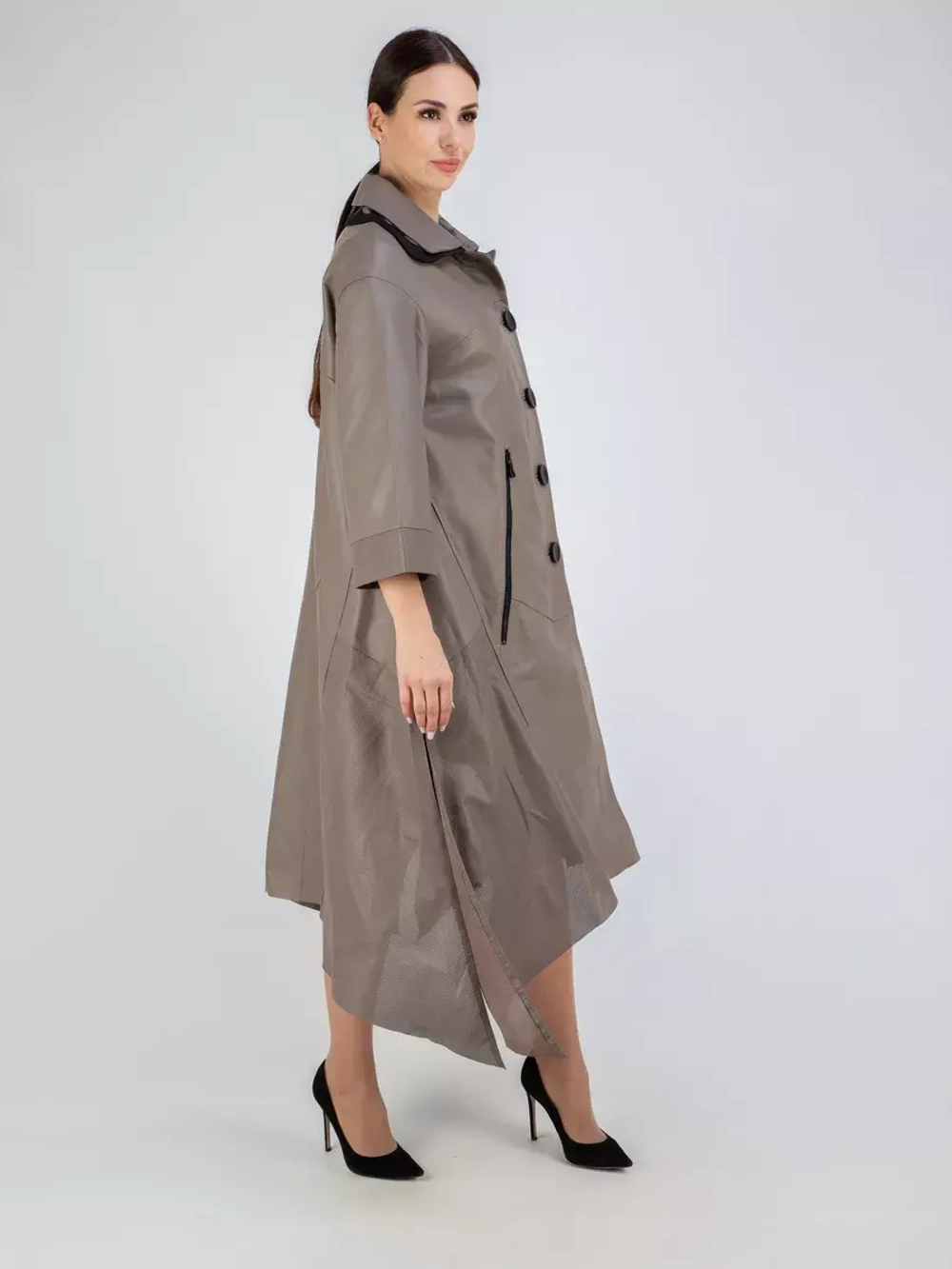 Плащ кожаный натуральный