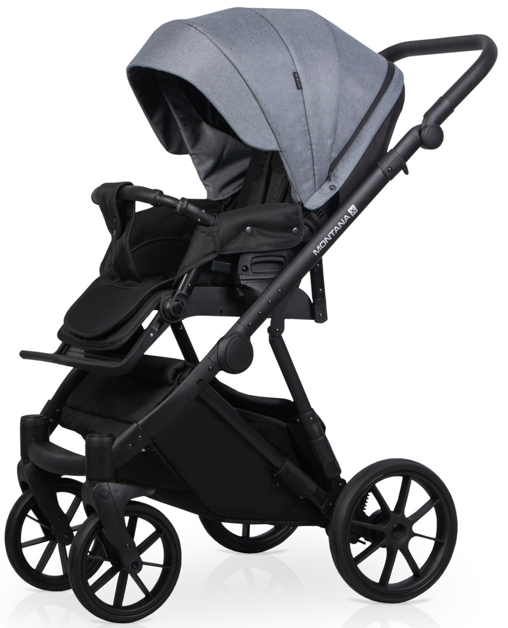 Детская коляска Riko Basic Montana X 3 в 1 52 Grey (серый)