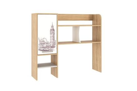 Надстройка «Лайт-1» 1200 (дуб сонома/белый), ЛДСП 16 мм, Мебельсон