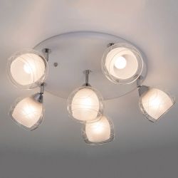 Citilux Самба CL158161 Люстра с поворотными плафонами Белая Хром