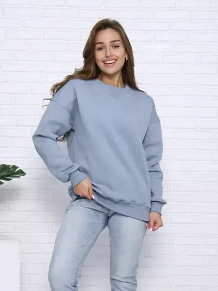 Свитшот утепленный оверсайз базовый