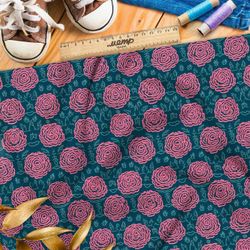 Ткань премиум дюспо схематичные розы