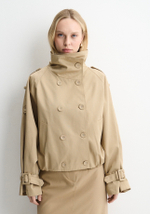 Тренч укороченный песочный