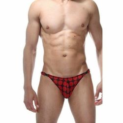 Мужские трусы тонги красные  La Blinque LB15447