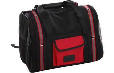 Рюкзак-переноска DOMI 42 х 21 х 28 см, нейлон, чёрный/красный, Flamingo