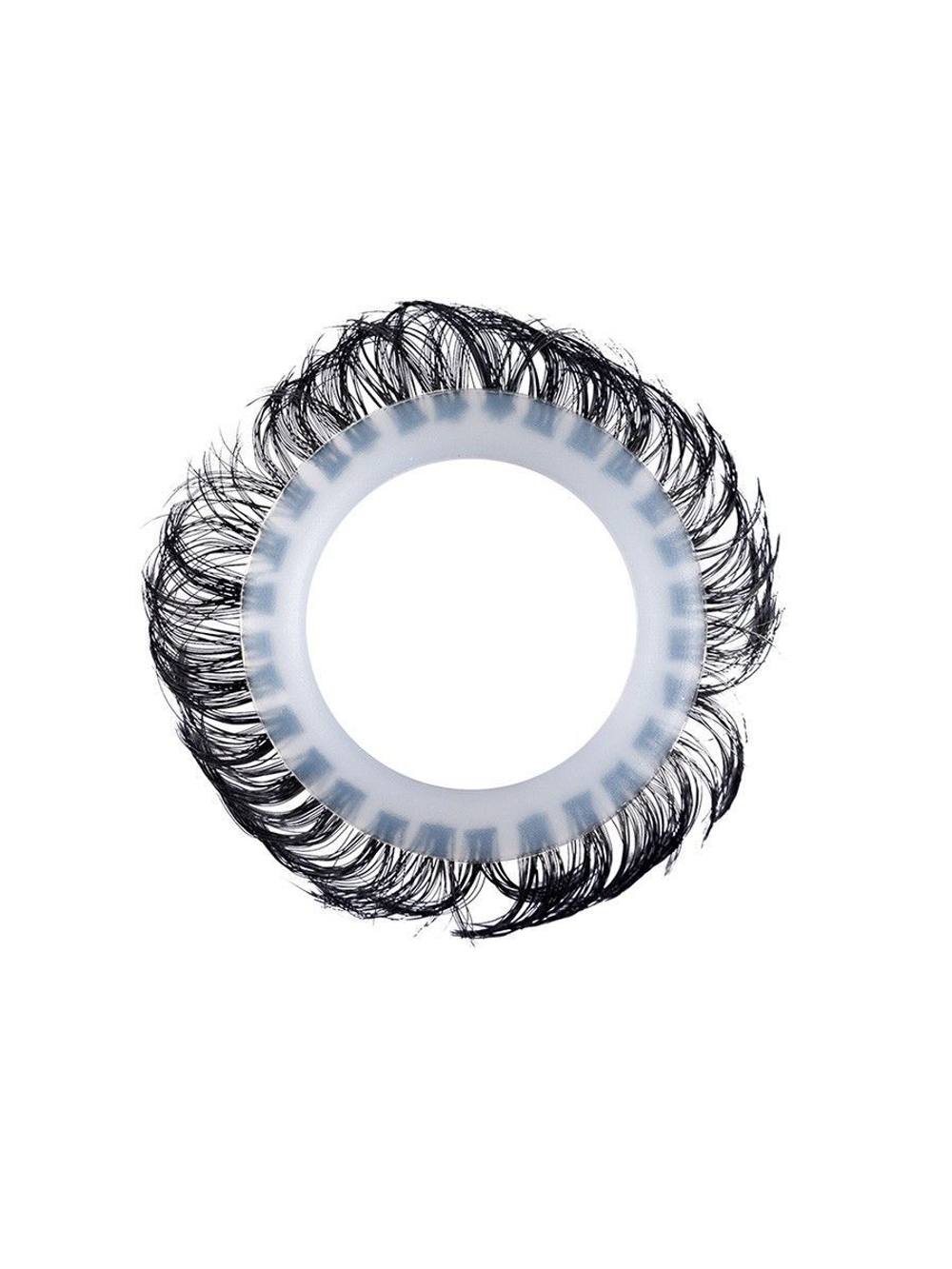 Эластичное эрекционное колечко с черными «ресничками» (Цвет: белый с черным)