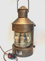 Большой напольный светильник из корабельного топового фонаря «Топовый ТС», Ленинград, 1970 год