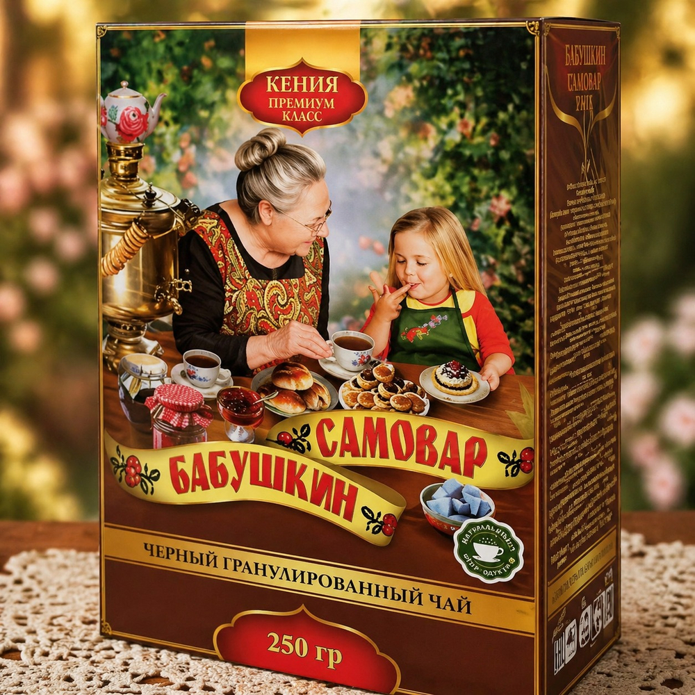 Чай Бабушкин Самовар гран 250 гр кор1/32 шт