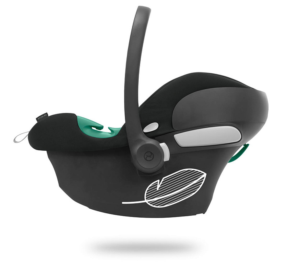 Коляска 3 в 1 Cybex Priam IV Rosegold complete и автокресло Aton B2 i-Size Volcano Black Leaf Green