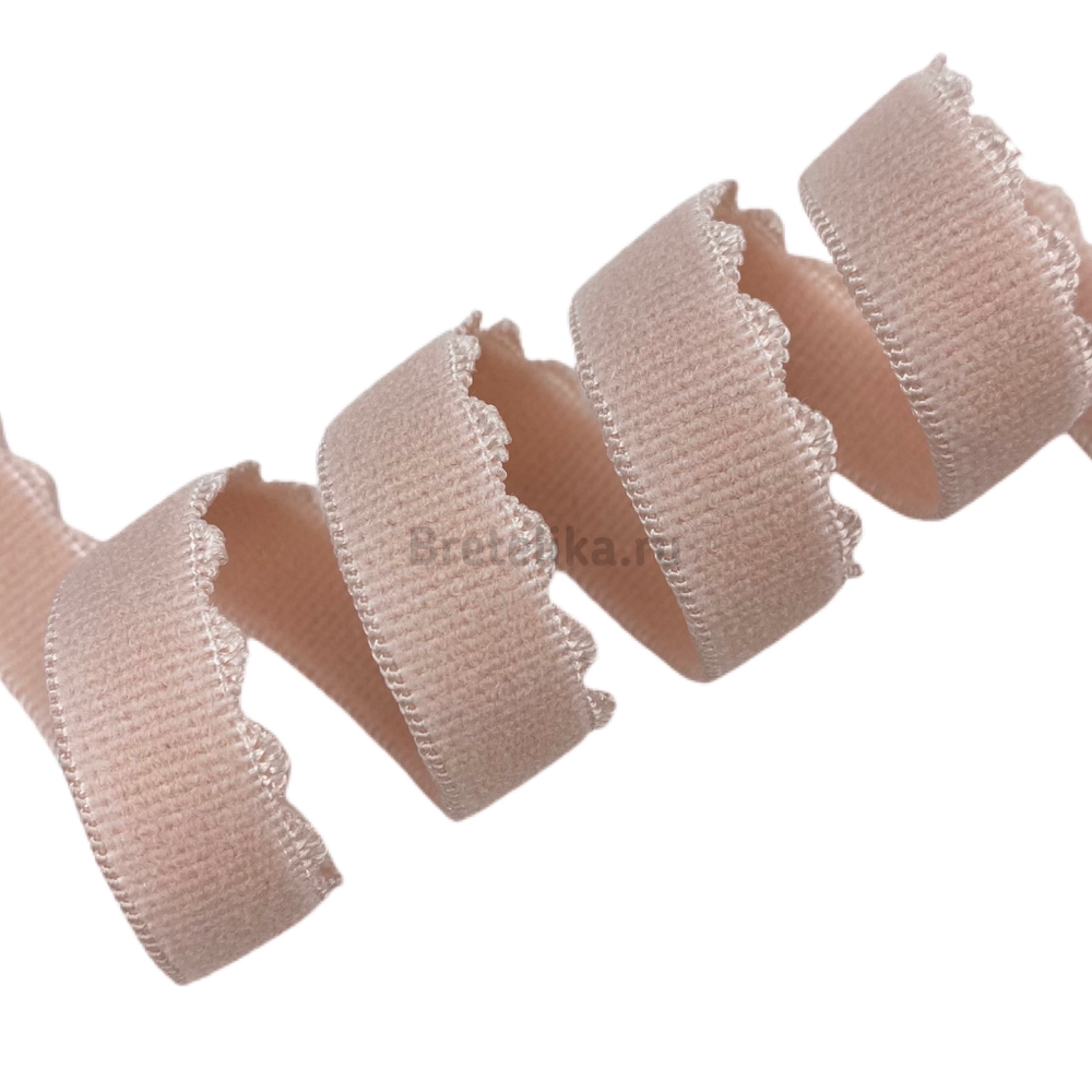 Отделочная резинка становая серебристый пион 12 мм, цв. 168