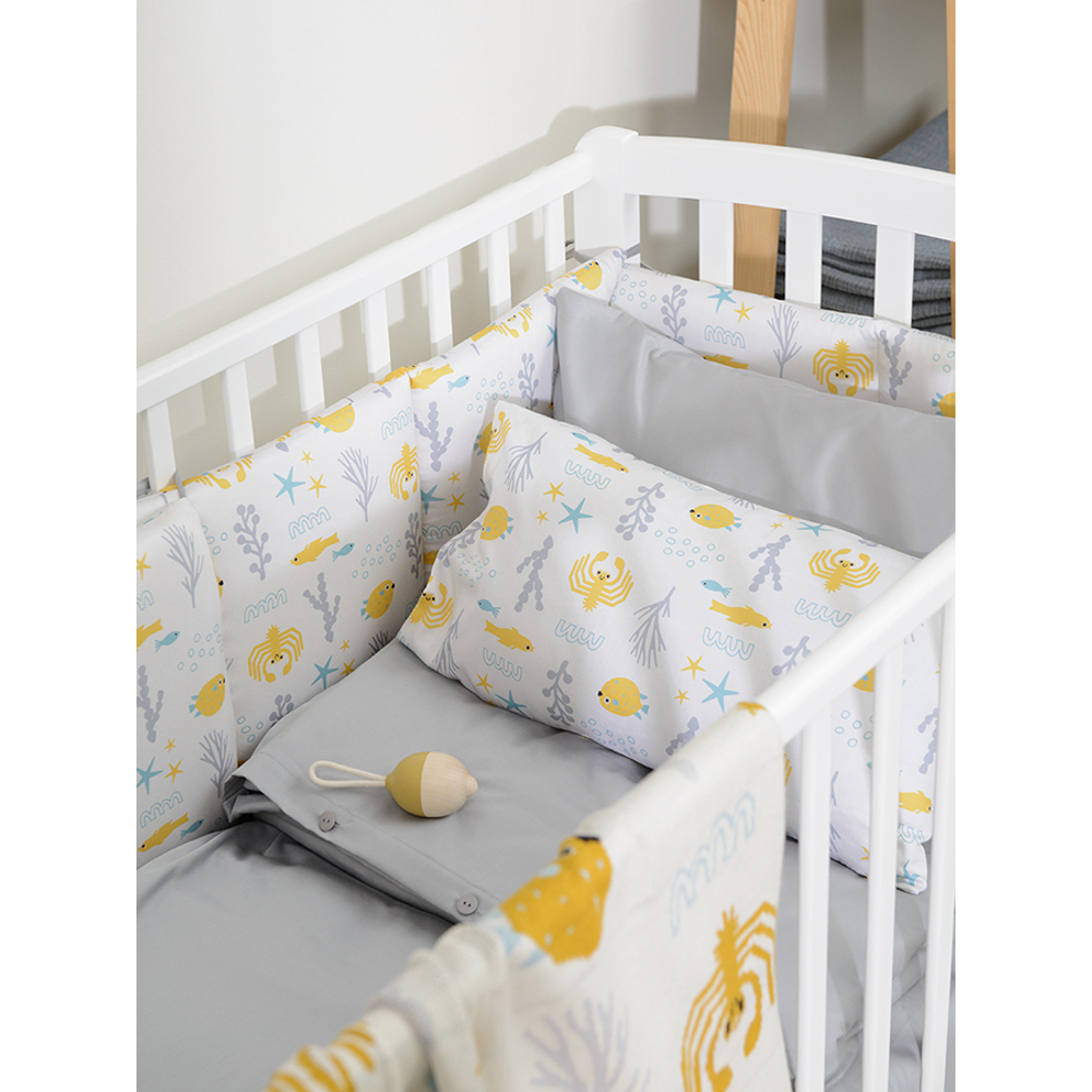 Детское постельное белье 1 спальное Tkano Essential светло-серое