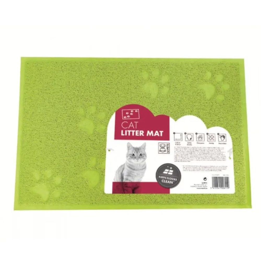 Коврик притуалетный MPets для кошачьего лотка 30 х 40 см. зеленый