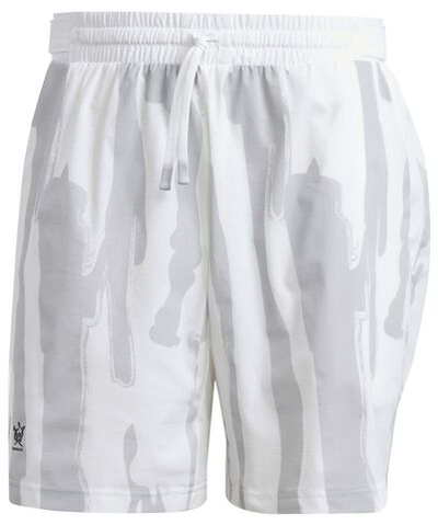 Мужские теннисные шорты Adidas New York Printed Short - white/halo silver