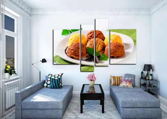 Модульная картина " Шарик мороженого "