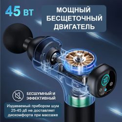 Перкуссионный массажер ударный вибрационный пистолет для тела для массажа шеи и плеч, ног, икр, ягодиц