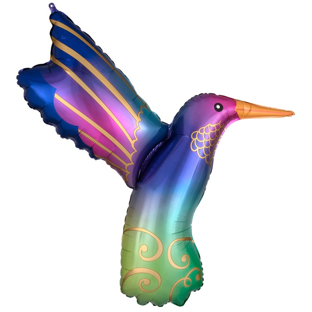 Шар Фольгированный Колибри сатин (Синий)