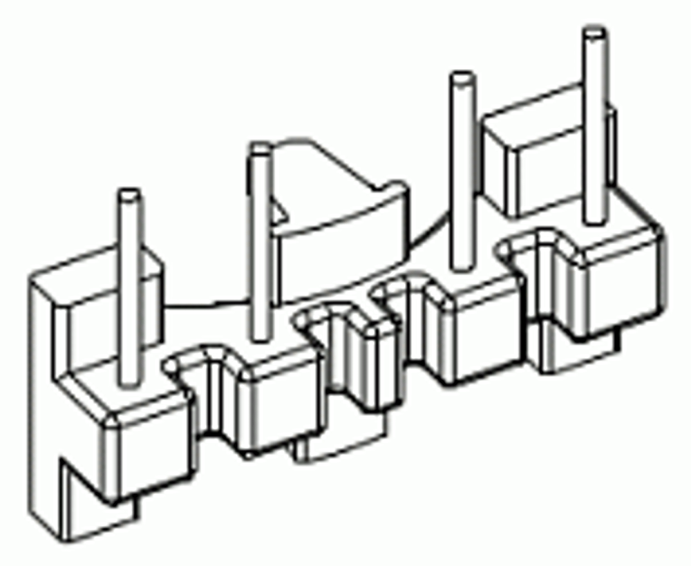 R14 Основание 4 выв. гор. OR14X9-5-4P-BASE-G-12